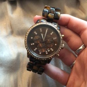 Tortoise shell Michael kors watch